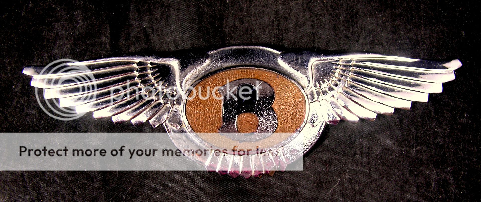 Vintage Metal Bentley Car Emblem "B" with Wings eBay