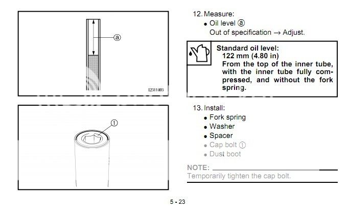 Changing oil on TTR125 Forks - dbw - dirtbikeworld.net Members Forums