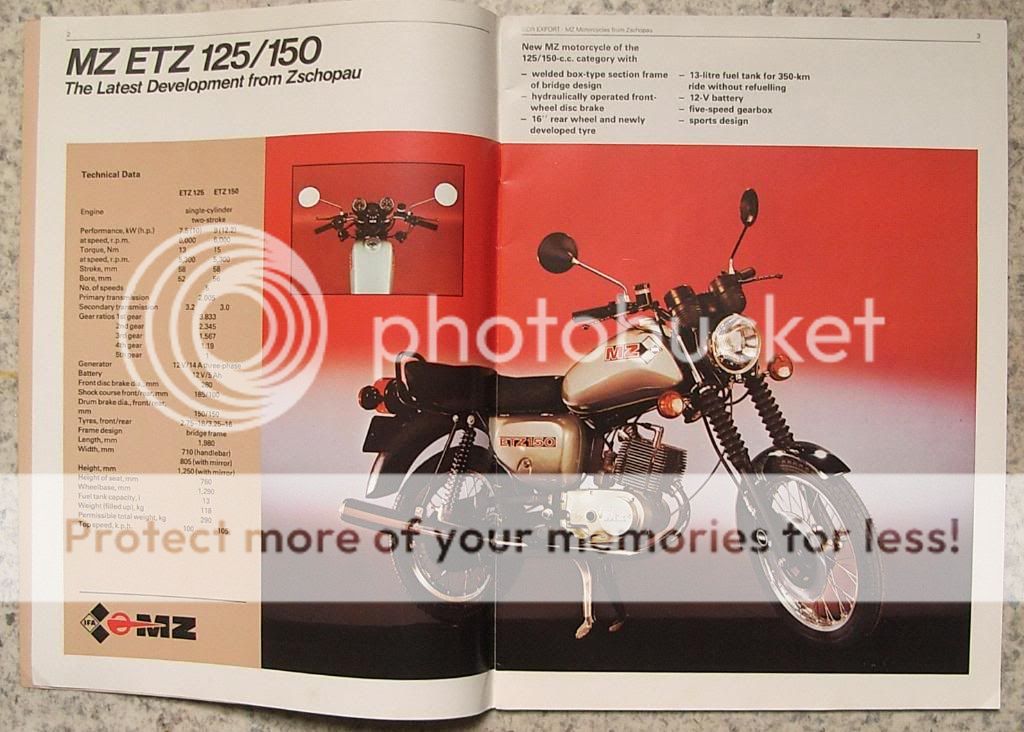 MZ Motorcycles History Publicity Sales Brochure c1984 eBay